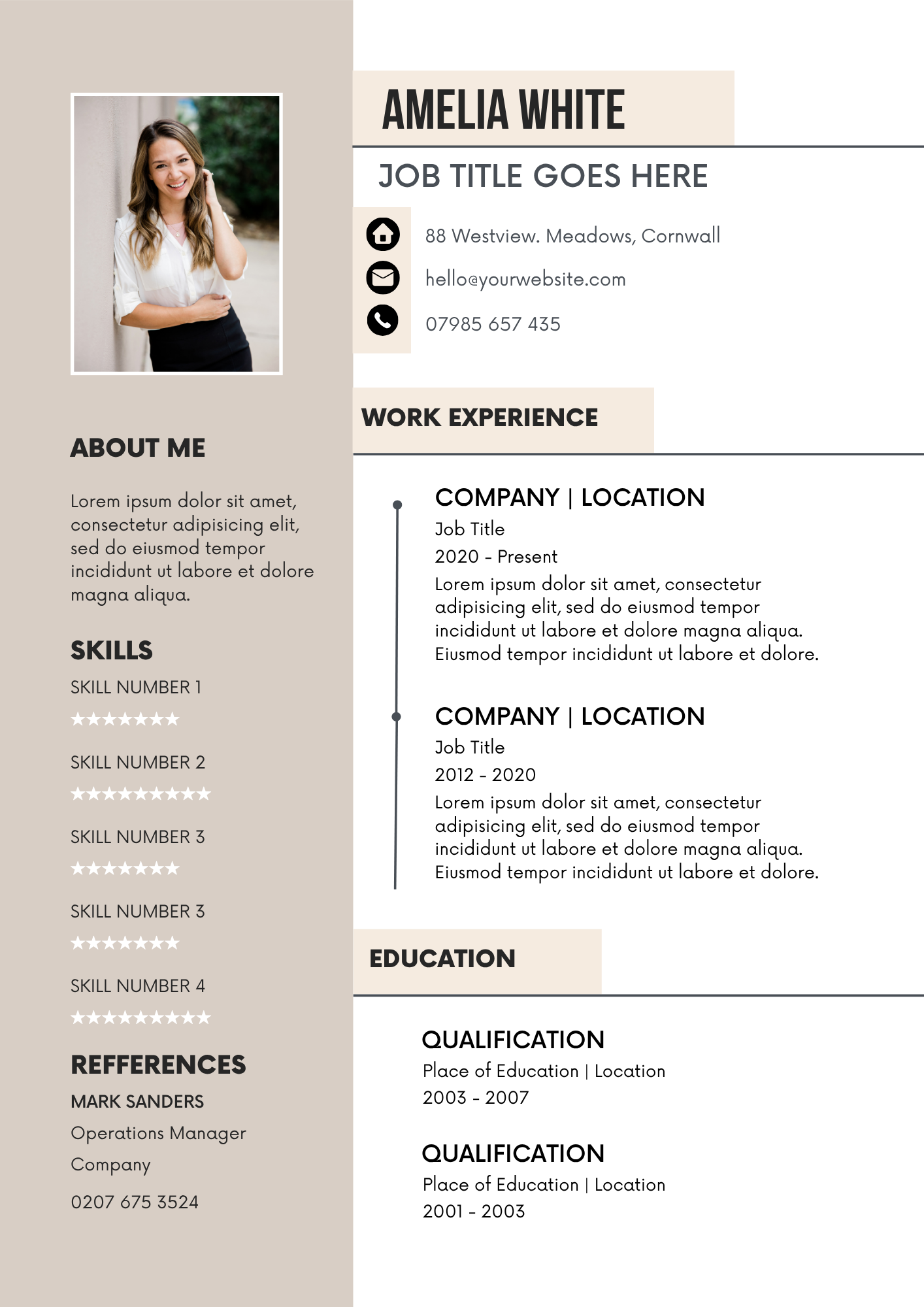 20 Editable CV Templates Pack (Digital Downloads) - Merch And Co