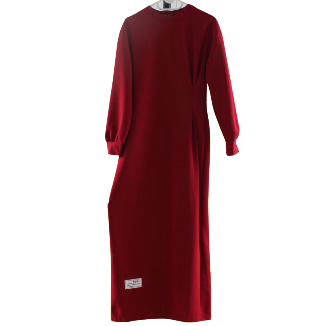Long Casual Red Dress - Merch And Co