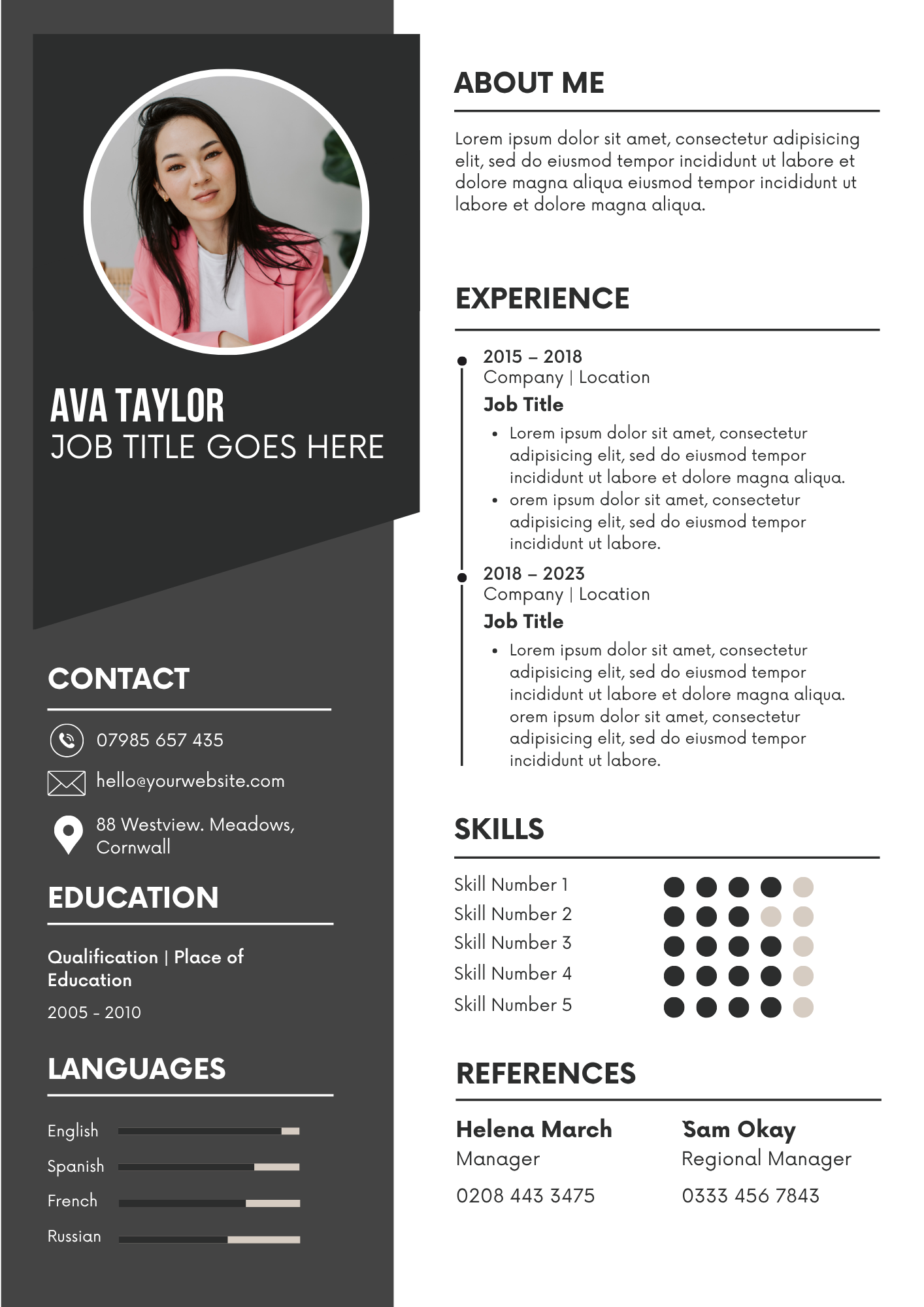 20 Editable CV Templates Pack (Digital Downloads) - Merch And Co