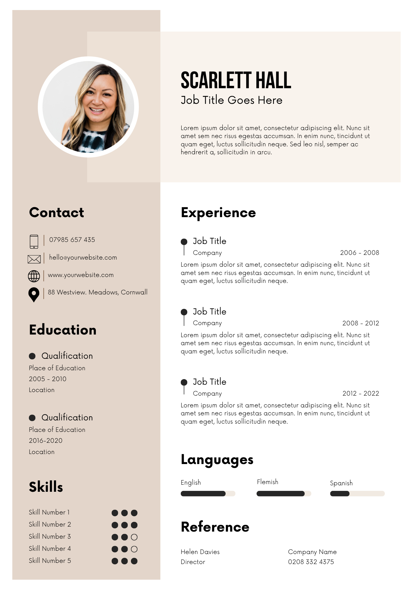 20 Editable CV Templates Pack (Digital Downloads) - Merch And Co