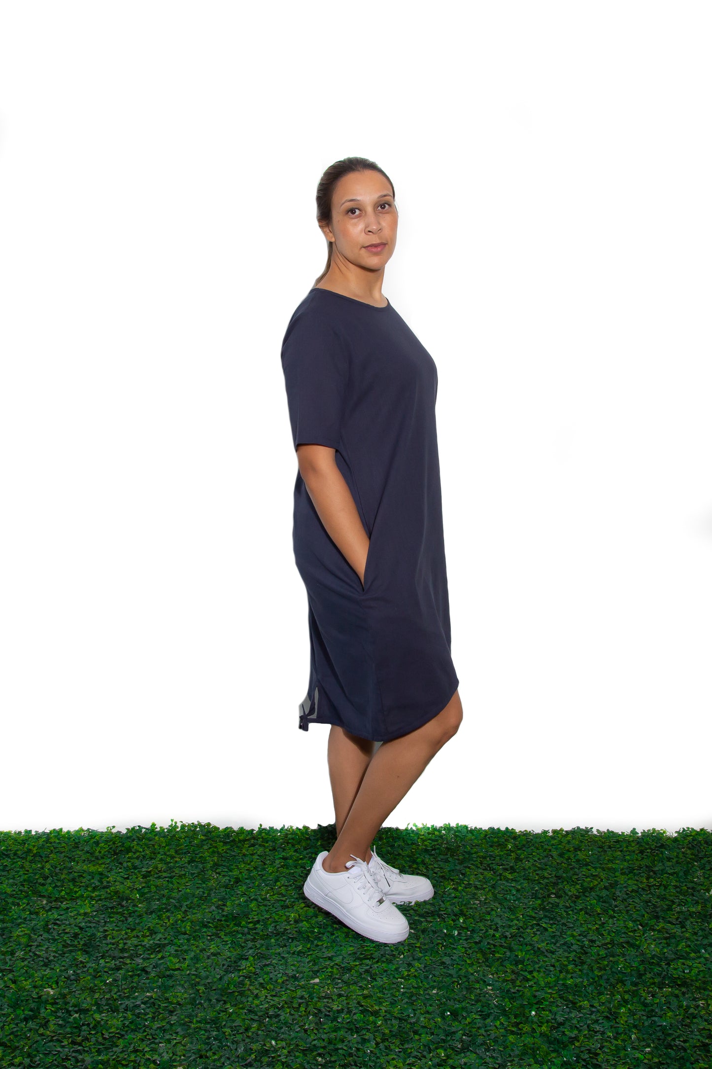 Navy Casual Dress/Top - Merch And Co