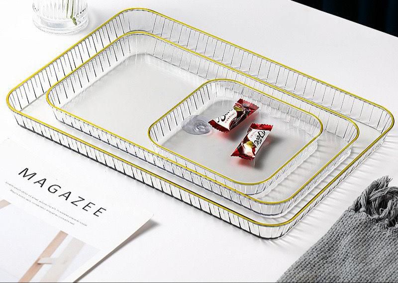 1pc Clear Rectangular Tray - Merch And Co