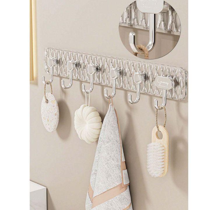 6 Hooks Self Adhesive Door Wall Hangers Hooks - Merch And Co