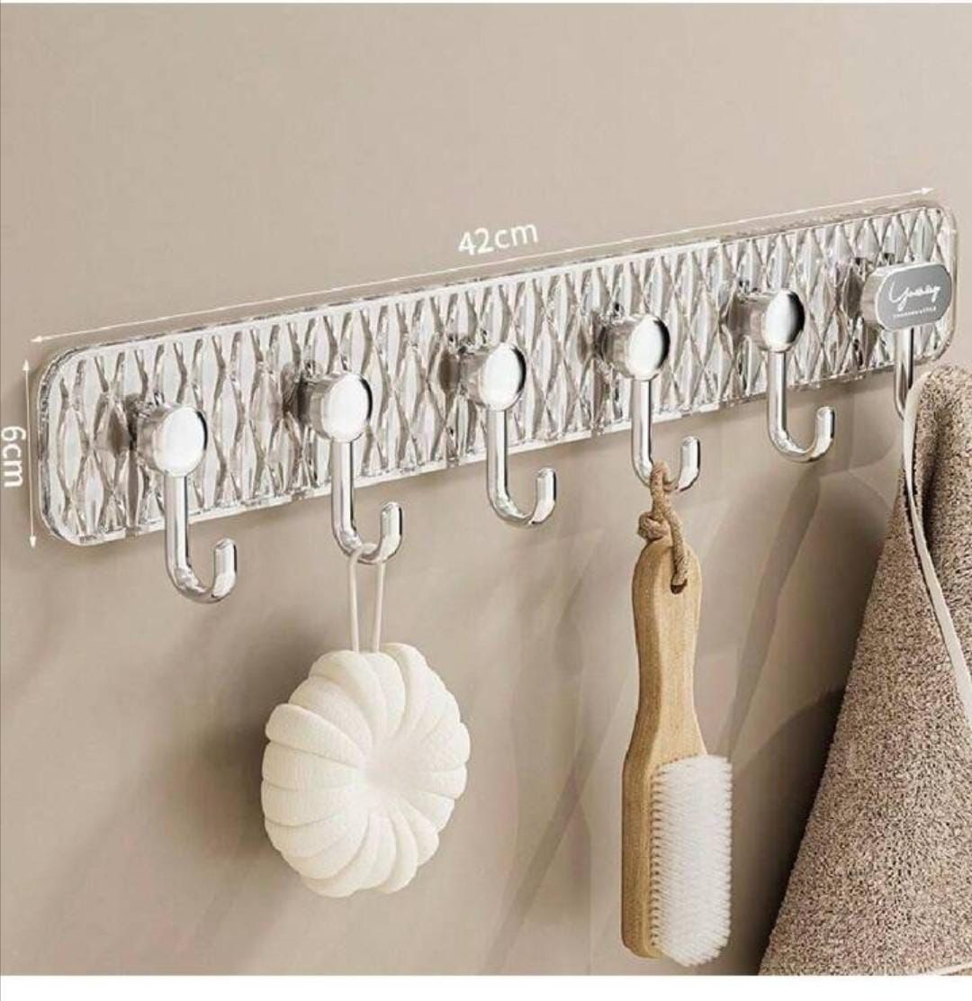 6 Hooks Self Adhesive Door Wall Hangers Hooks - Merch And Co