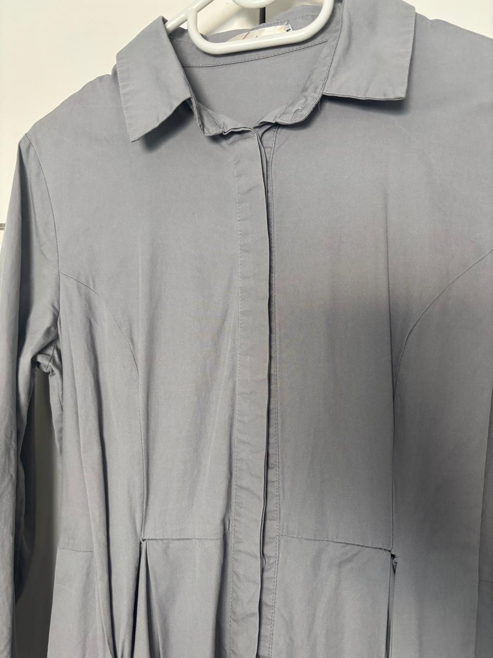 Dove Grey Shirt Dress