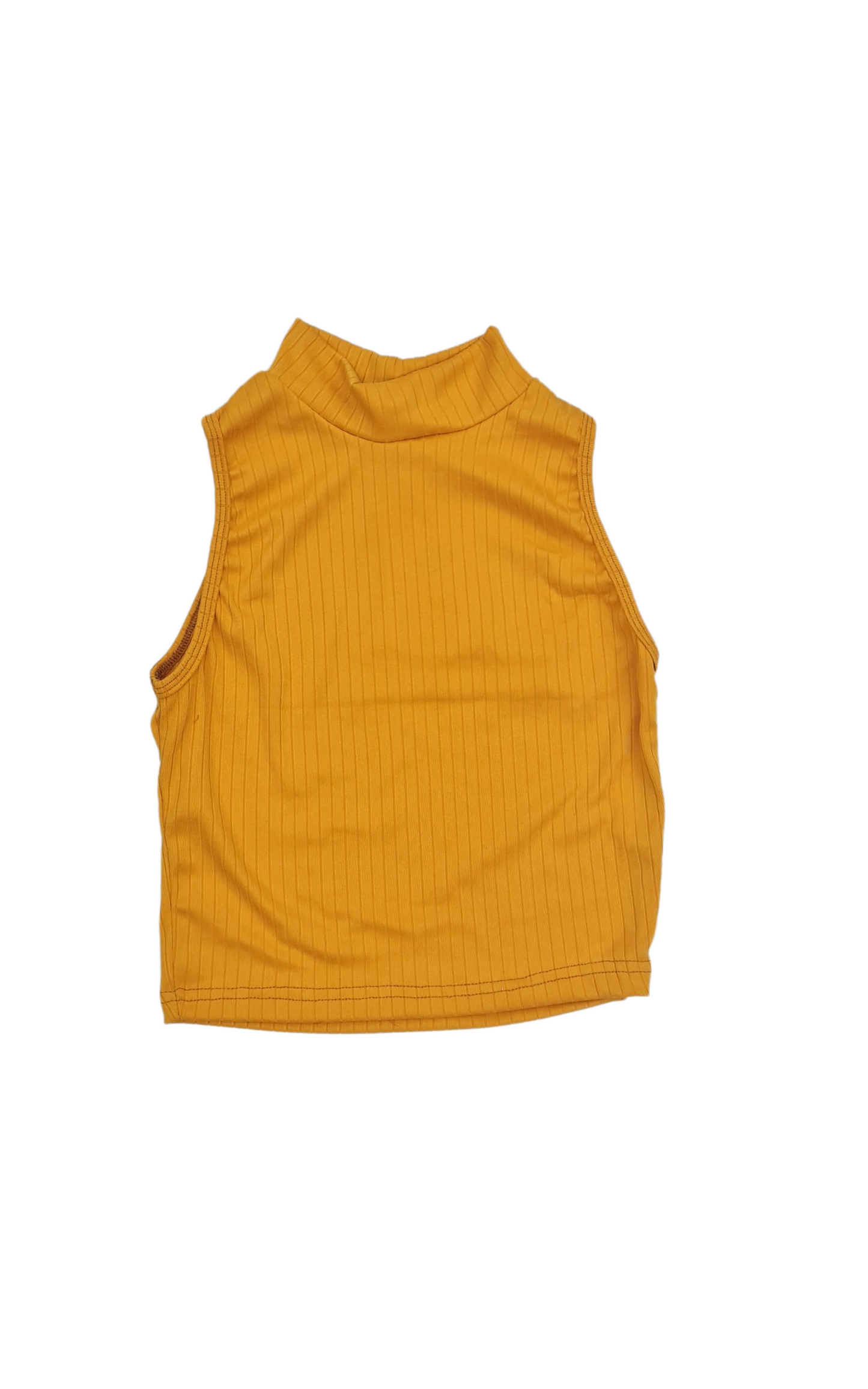 Ribbed Turtle Neck Tank Top - Merch And Co