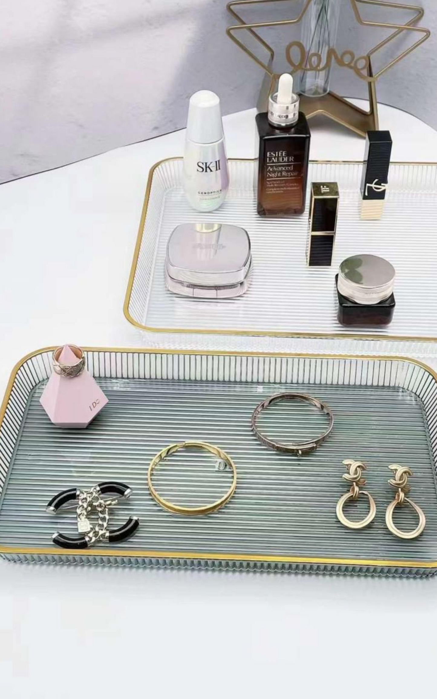 1pc Clear Rectangular Tray - Merch And Co