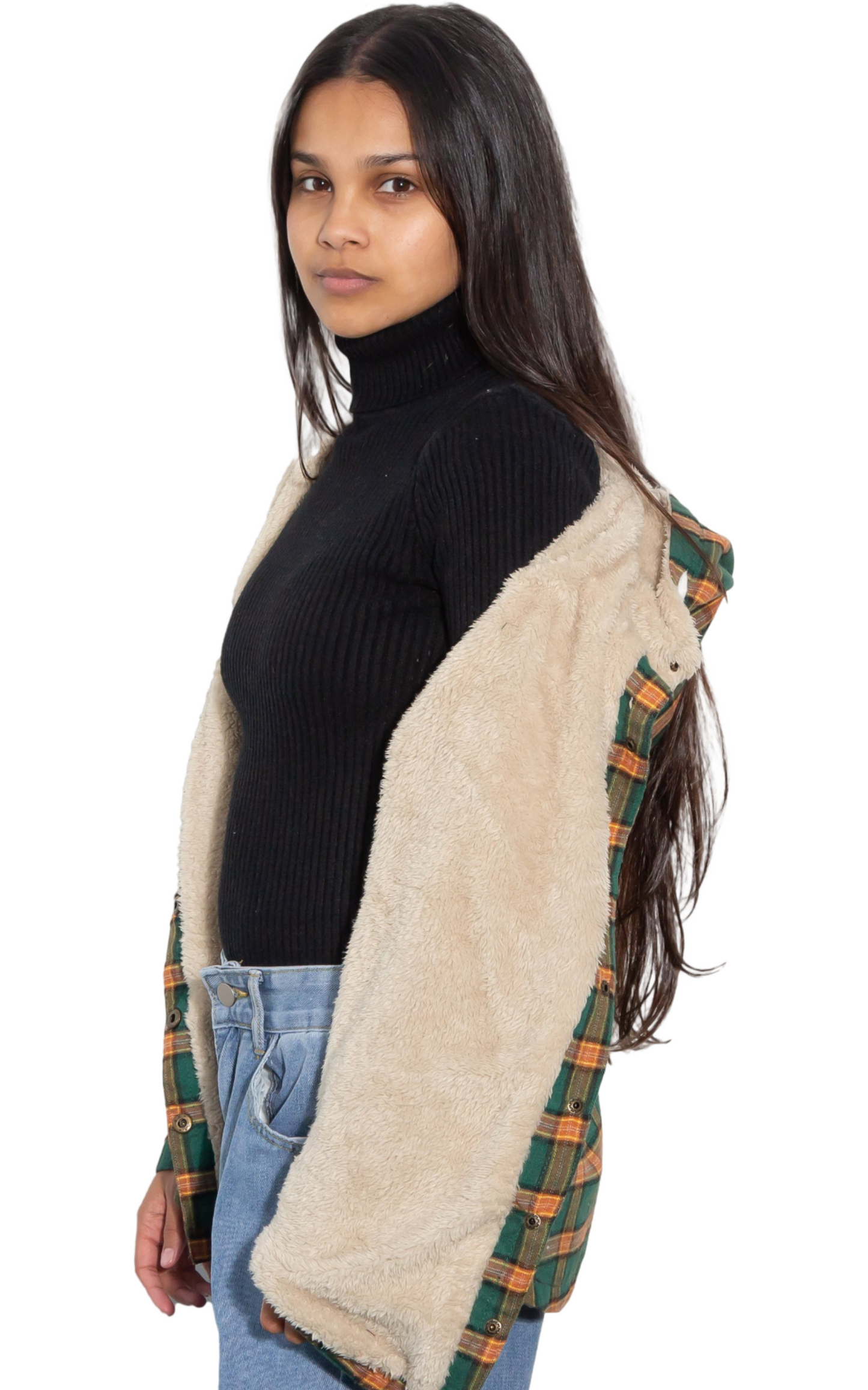 Trendy Fleece Inner Check Shaket - Merch And Co 