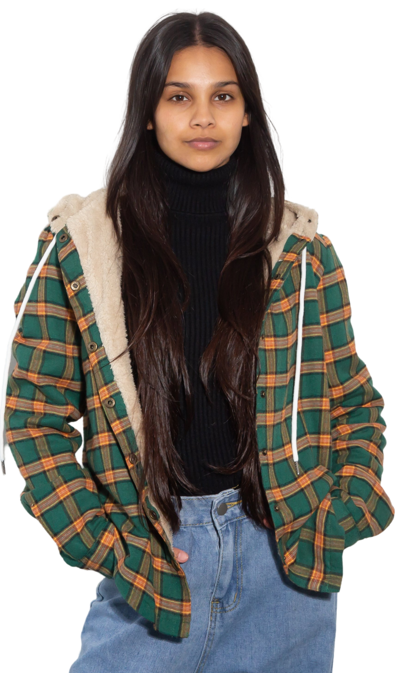 Trendy Fleece Inner Check Shaket - Merch And Co 