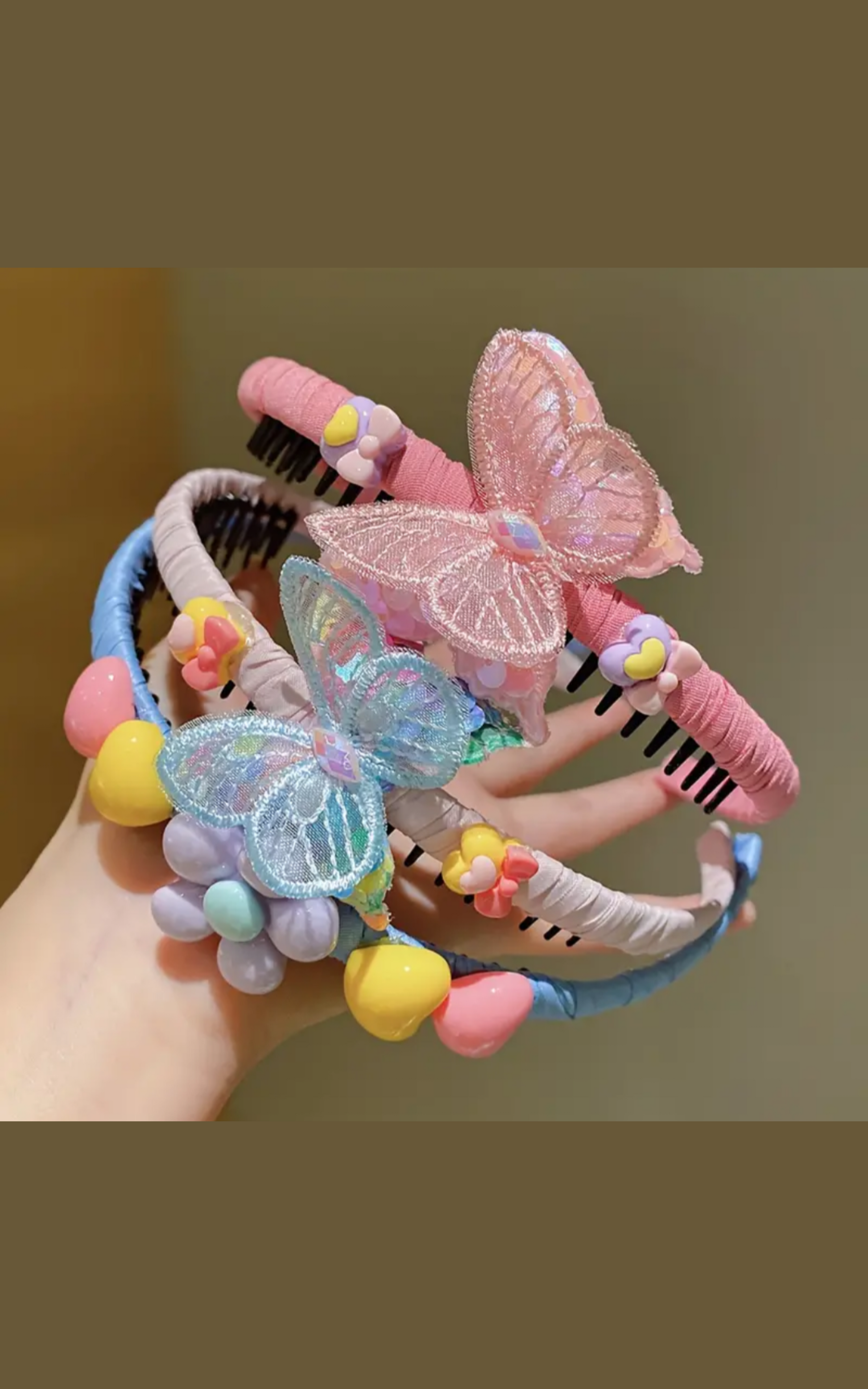 Set of 3 Butterfly Headbands - Merch And Co 