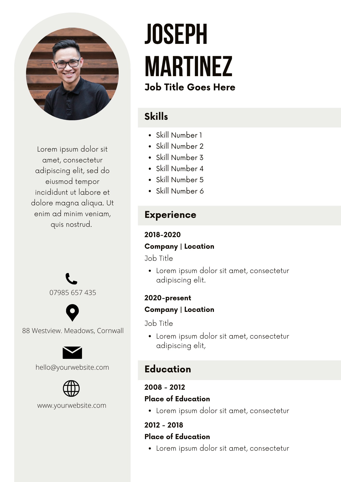 20 Editable CV Templates Pack (Digital Downloads) - Merch And Co 