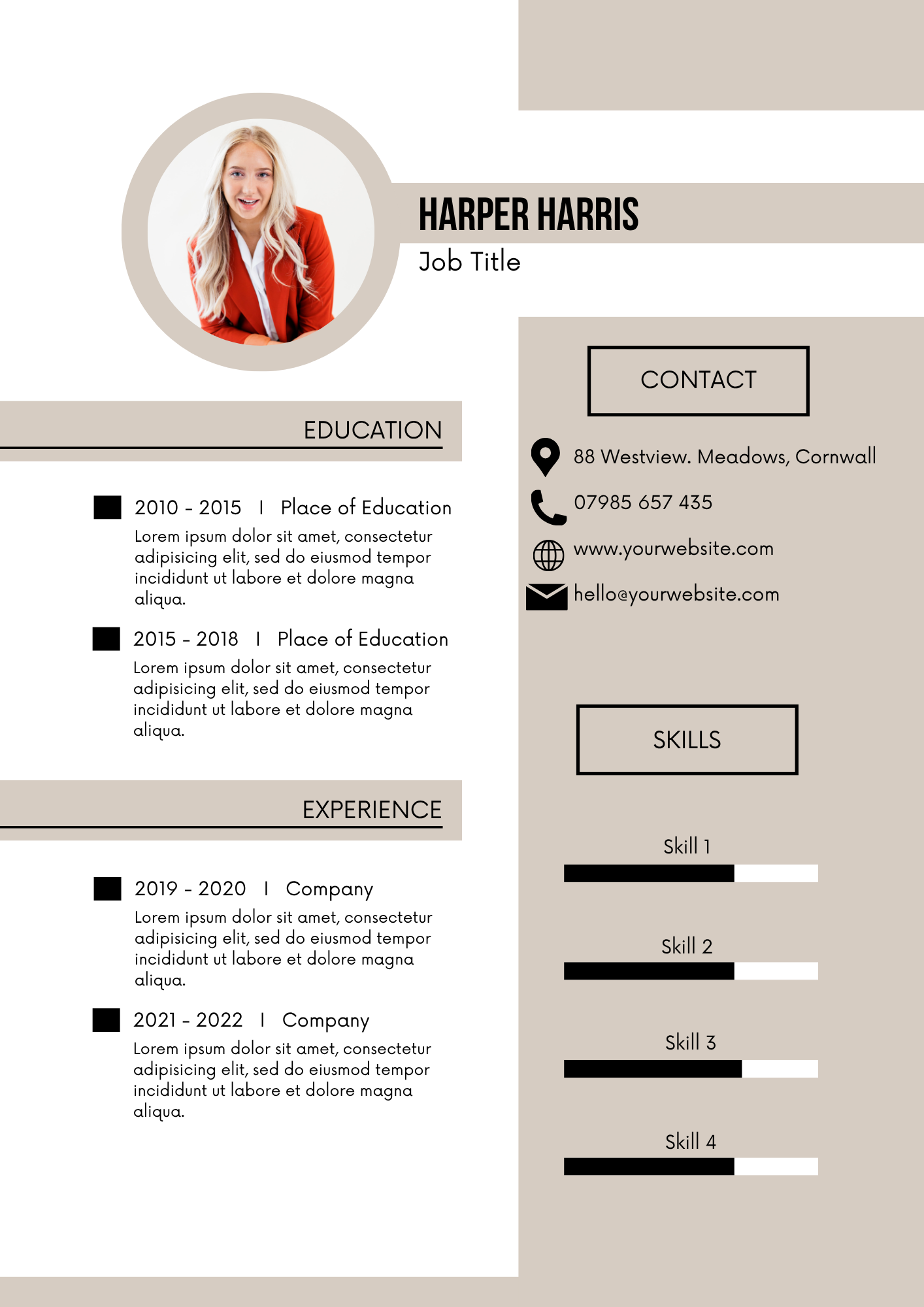 20 Editable CV Templates Pack (Digital Downloads) - Merch And Co 