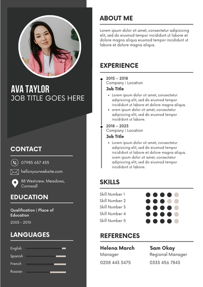 20 Editable CV Templates Pack (Digital Downloads) - Merch And Co 