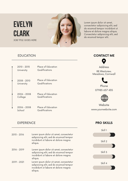 20 Editable CV Templates Pack (Digital Downloads) - Merch And Co 