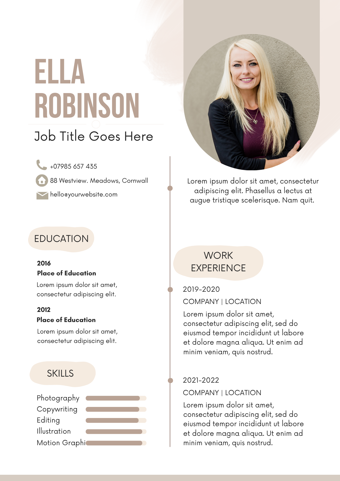 20 Editable CV Templates Pack (Digital Downloads) - Merch And Co 
