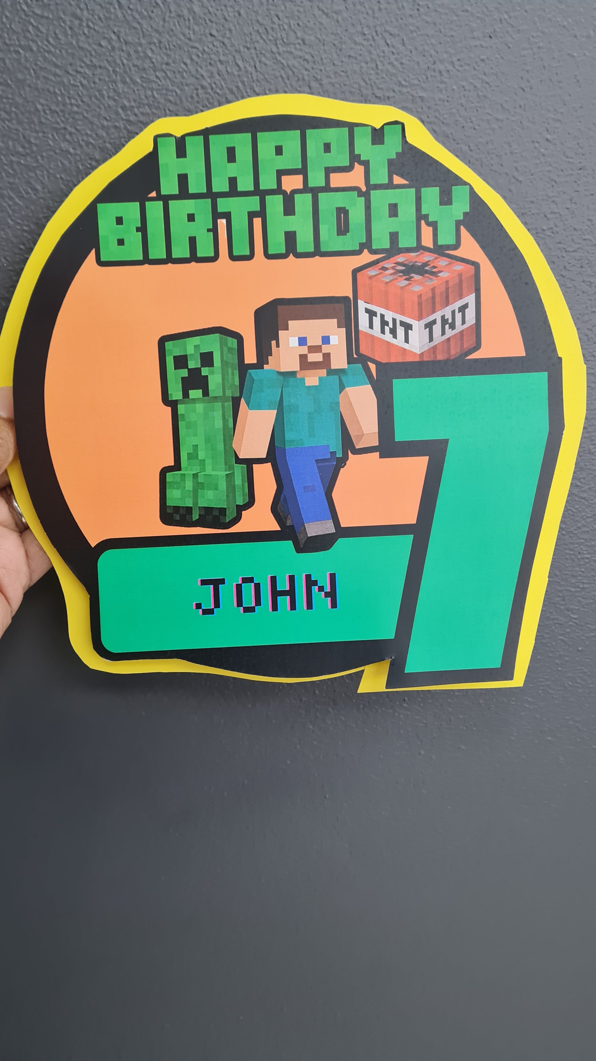 Mine Craft Editable Template for a Cake Topper - Merch And Co 