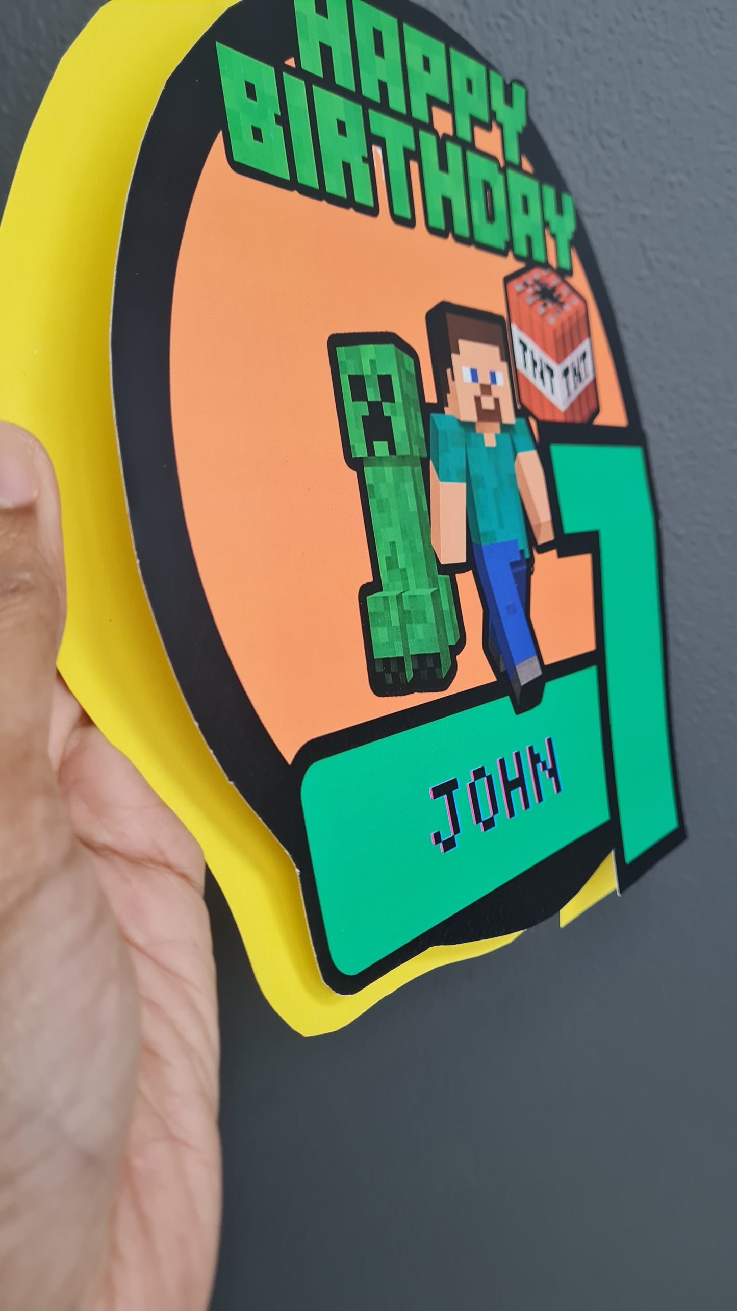 Mine Craft Editable Template for a Cake Topper - Merch And Co 