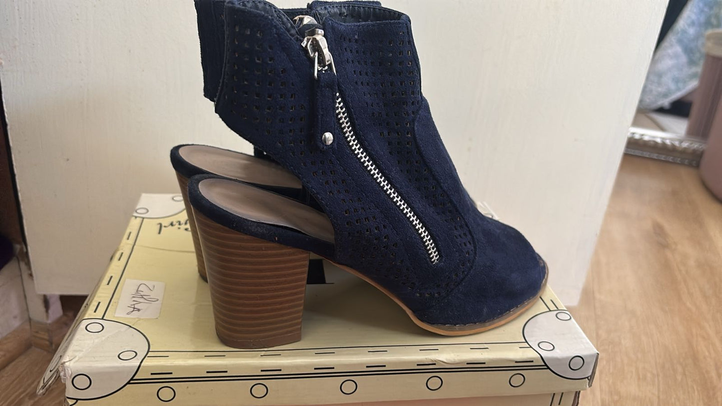 Navy Ankle Boots