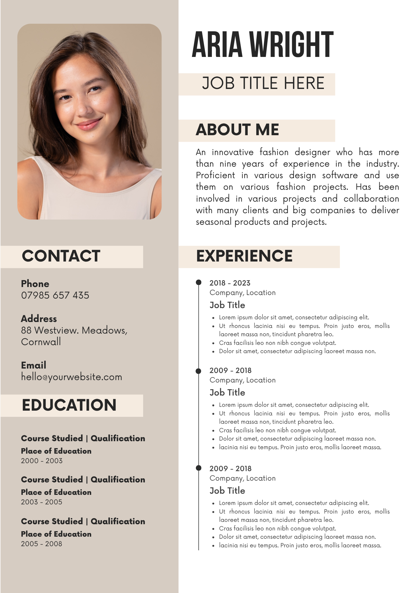 20 Editable CV Templates Pack (Digital Downloads) - Merch And Co 