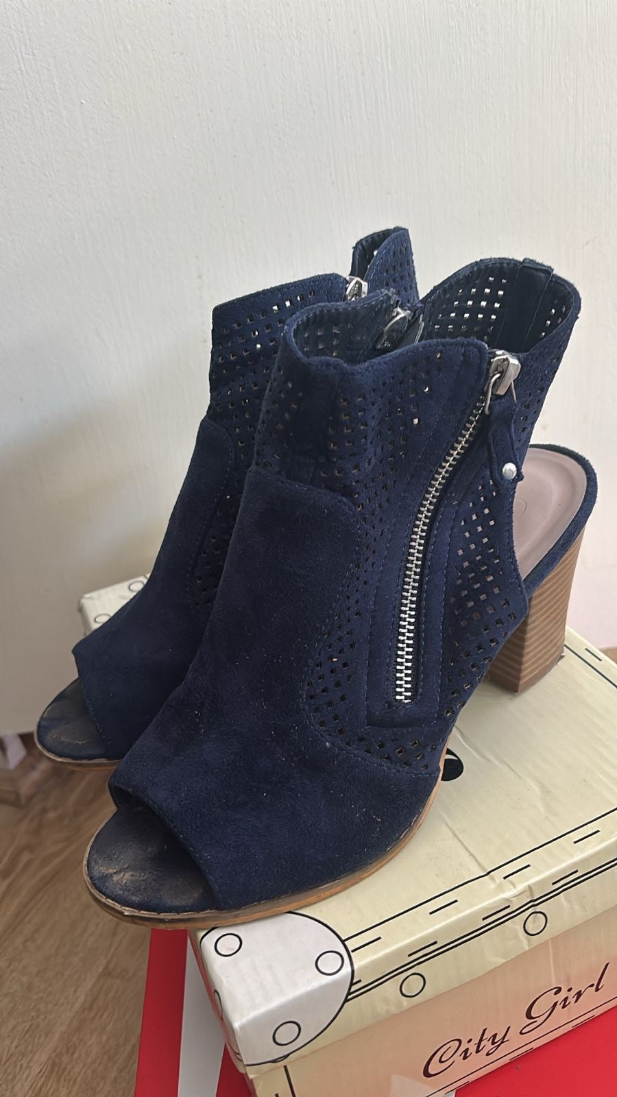 Navy Ankle Boots