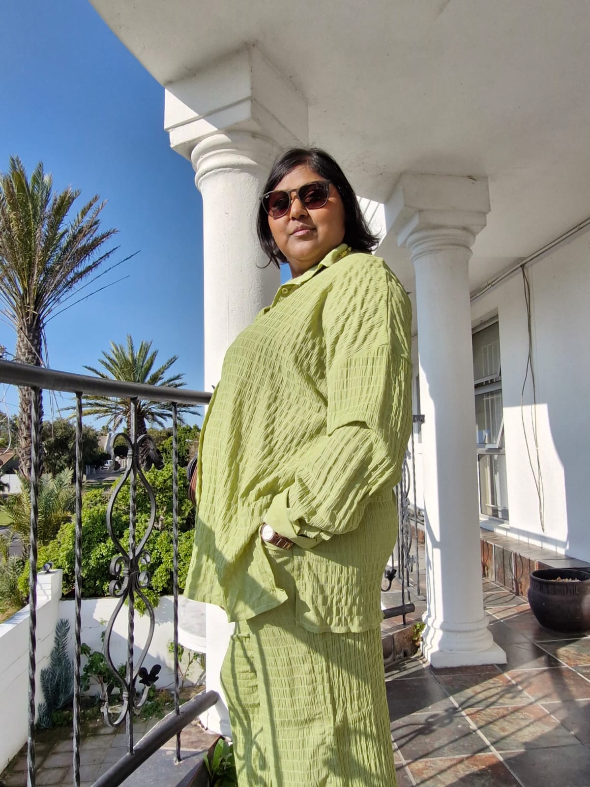 Drop Shoulder Shirt and Wide Leg Pants Set - Merch And Co 