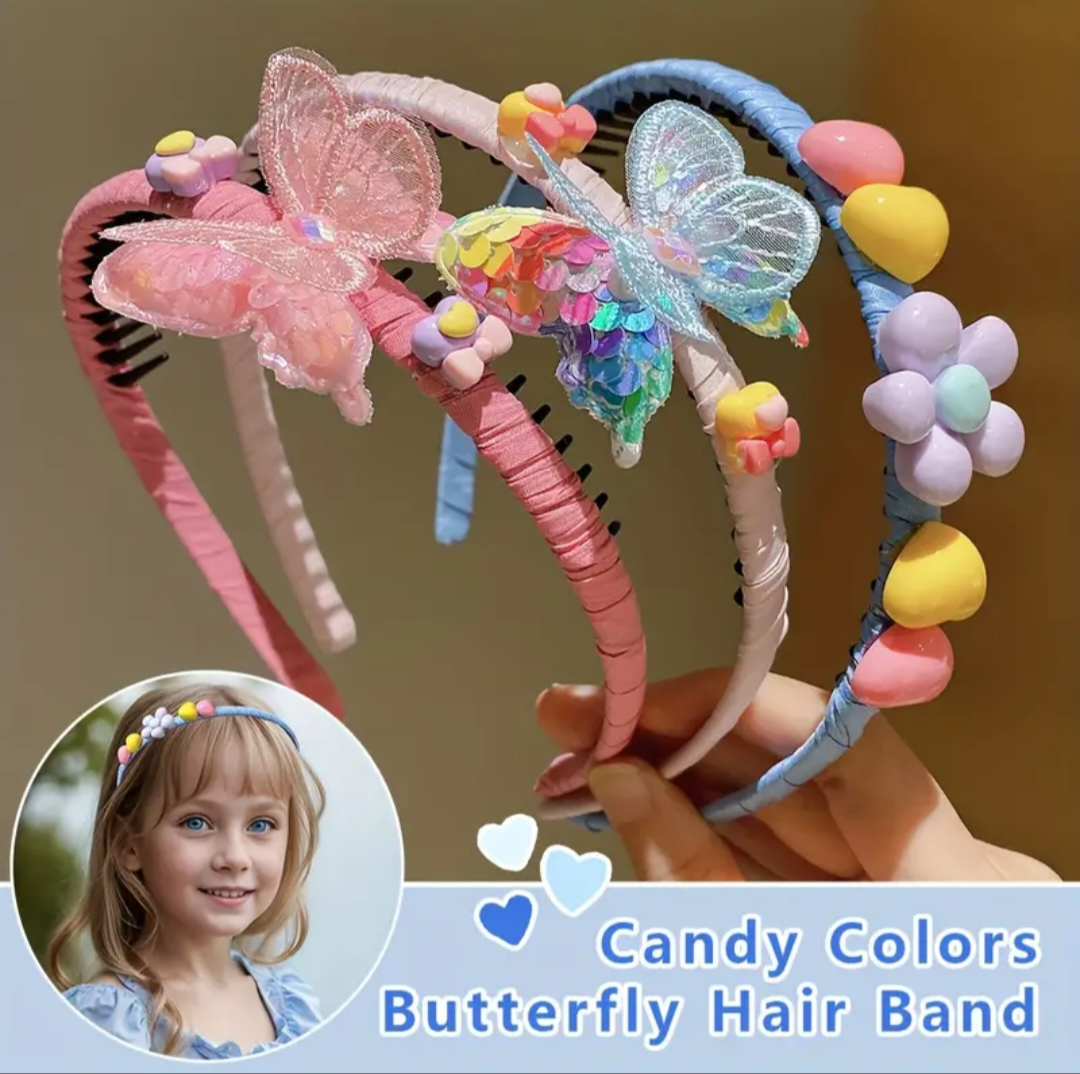Set of 3 Butterfly Headbands - Merch And Co 