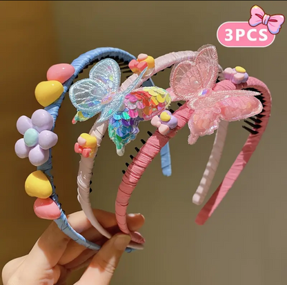 Set of 3 Butterfly Headbands - Merch And Co 
