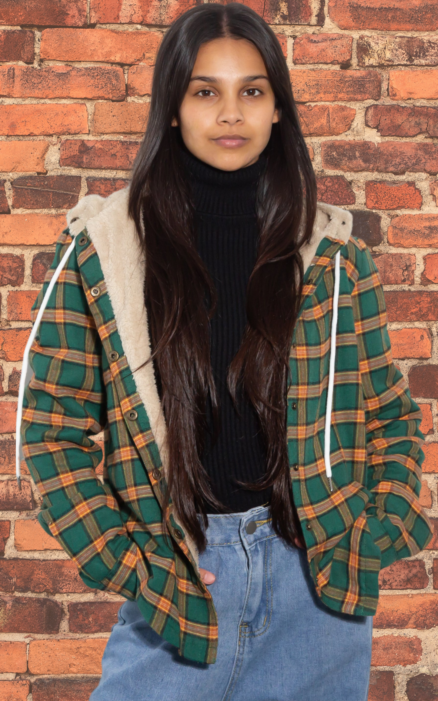 Trendy Fleece Inner Check Shaket - Merch And Co 