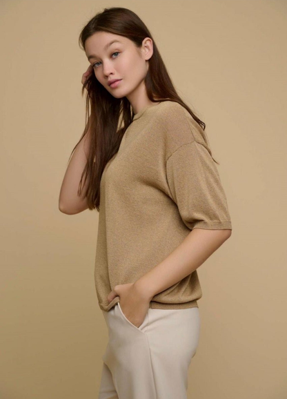 Sheer Loose Short Sleeve Top