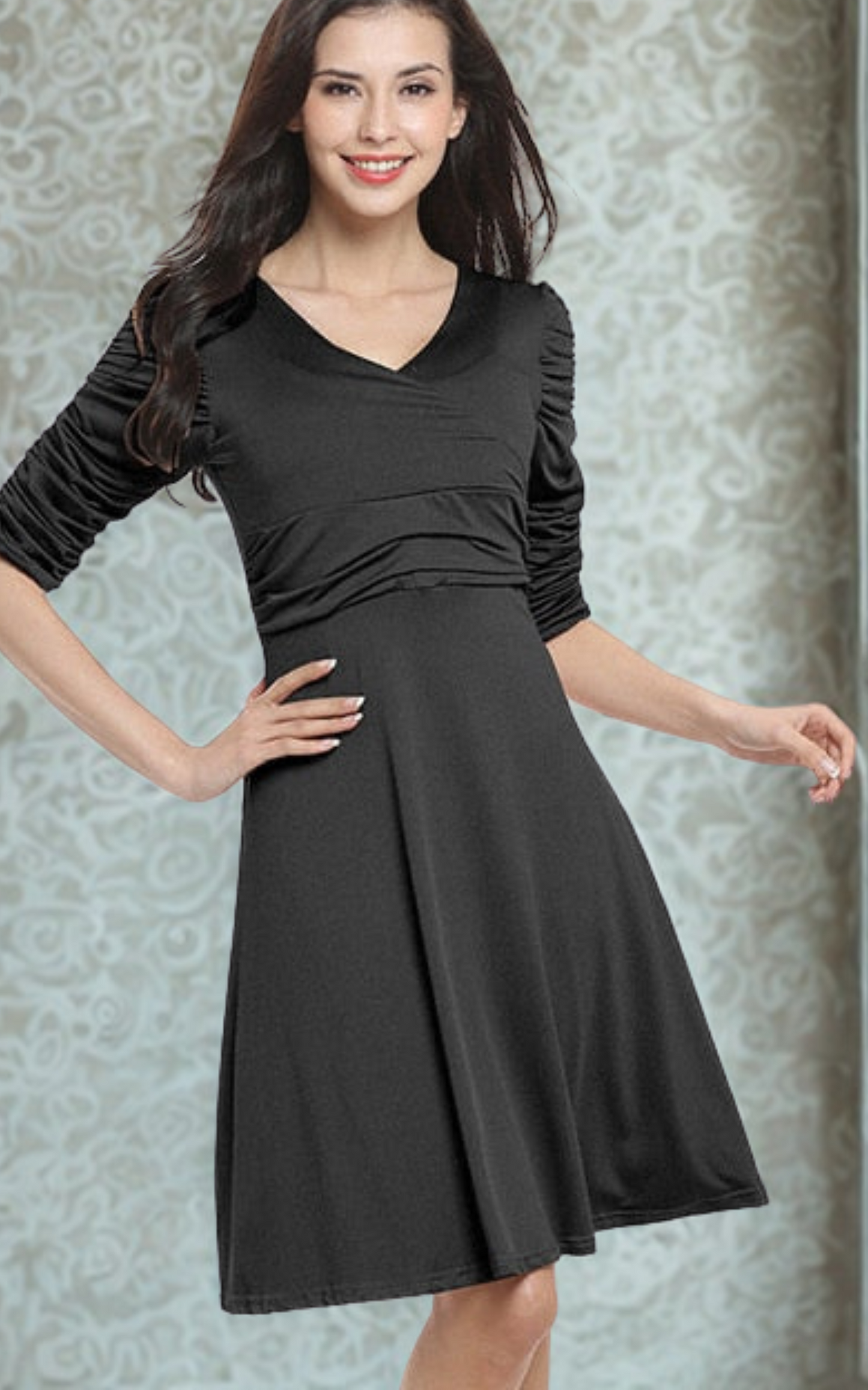 Three Quarter Sleeve Dress