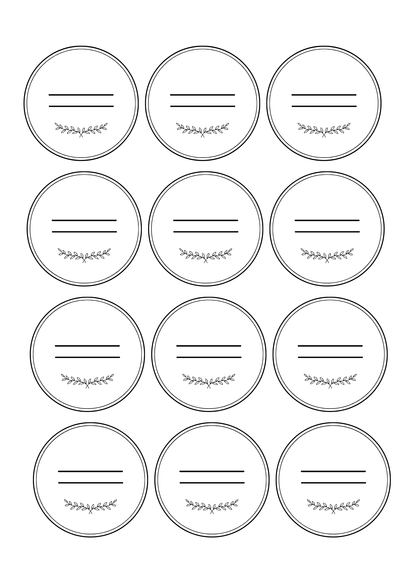 Round Spice Label Editable Templates - Merch And Co 