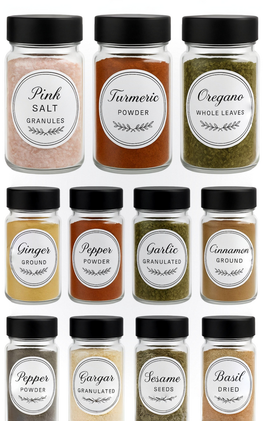 Round Spice Label Editable Templates - Merch And Co 