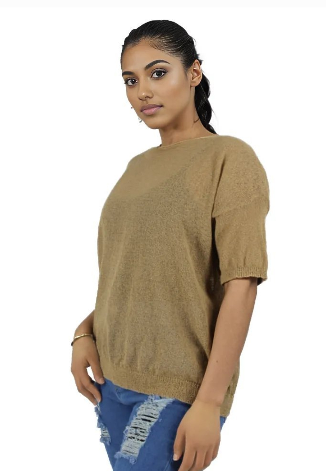 Sheer Loose Short Sleeve Top